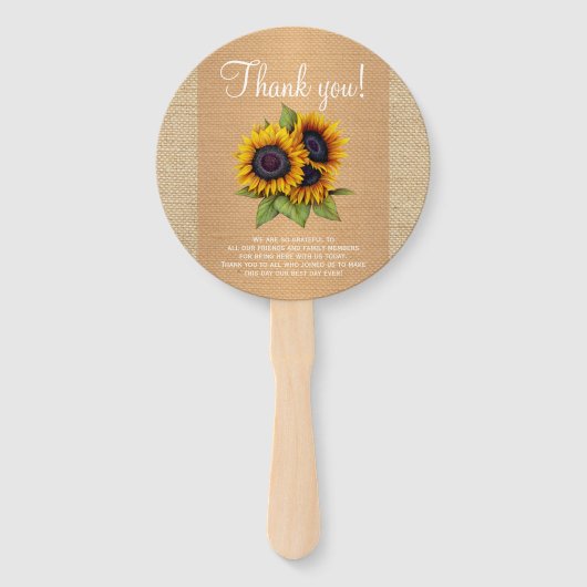 Sonnenblumenlandschaften begraben goldene Gastgesc Fächer (Rückseite)