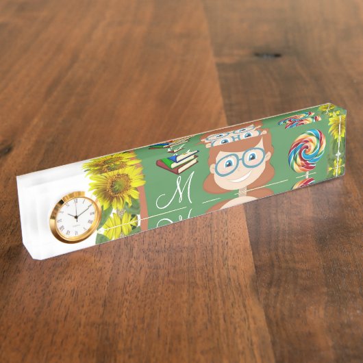 SonnenblumenlehrerIn Namensplakette (Seite)