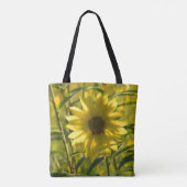 Sonnenblumenleuchte, bedruckte Tote-Tasche Tasche (Rückseite)