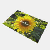 Sonnenblumenleuchte Begrüßungsmatte Fußmatte (Schrägansicht)