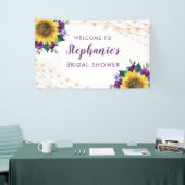 Sonnenblumenleuchten Lila Rose Brautparty Banner (Messeveranstaltung)