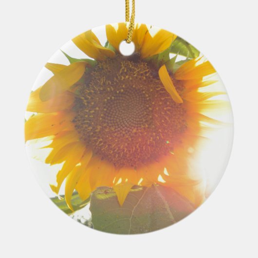 Sonnenblumenlicht Keramik Ornament (Vorne)