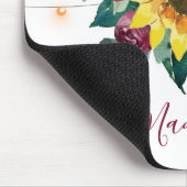 Sonnenblumenlichtblumen-Monogramm Mousepad (Ecke)