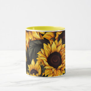 Sonnenblumenliebhaber, helle Küchendekoration Trin Tasse