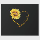 Sonnenblumenliebhaber | Liebe Vater und Tochter Geschenkpapier (Flach)