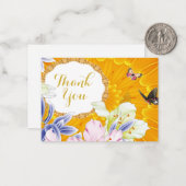 Sonnenblumenloch - Danke Mitteilungskarte (Vorderseite/Rückseite Beispiel)