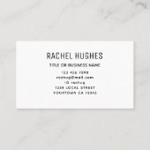 Sonnenblumenlogo Visitenkarte (Rückseite)