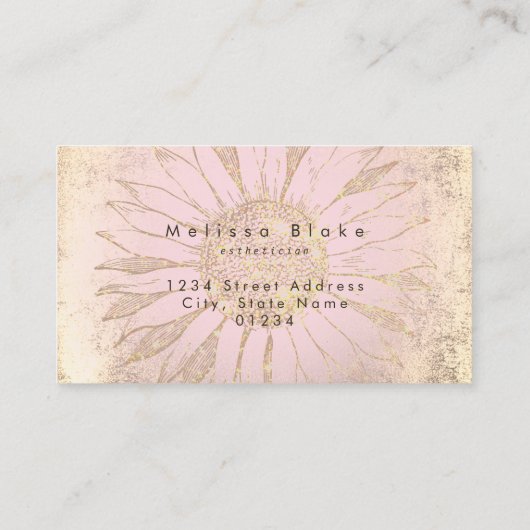 Sonnenblumenlogo Visitenkarte (Rückseite)