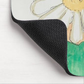 Sonnenblumenmädchen Grüner Kleid Mousepad (Ecke)