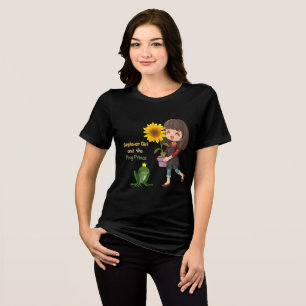 Sonnenblumenmädchen und der Froschkönig Tri-Blend Shirt