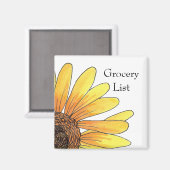 Sonnenblumenmagnet Magnet (Vorderseite/Rückseite)