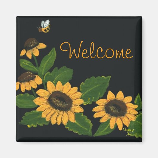 Sonnenblumenmagnet Magnet (Vorne)