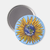Sonnenblumenmagnet Magnet (Vorderseite/Rückseite)