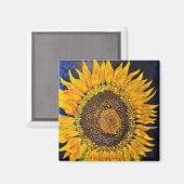 Sonnenblumenmagnet Magnet (Vorderseite/Rückseite)