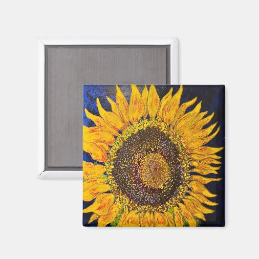 Sonnenblumenmagnet Magnet (Vorderseite/Rückseite)
