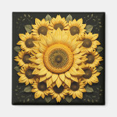 Sonnenblumenmagnet Magnet (Vorne)