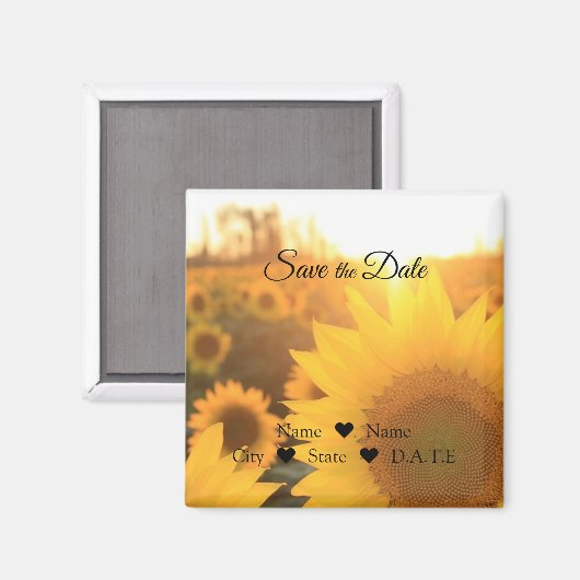 Sonnenblumenmagnet Magnet (Vorderseite/Rückseite)