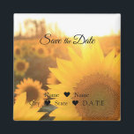 Sonnenblumenmagnet Magnet<br><div class="desc">Sonnenblume Save the Date anpassbar</div>