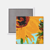 Sonnenblumenmagnet Magnet (Vorderseite/Rückseite)