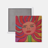 Sonnenblumenmagnet Magnet (Vorderseite/Rückseite)