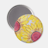 Sonnenblumenmagnet Magnet (Vorderseite/Rückseite)