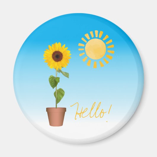 Sonnenblumenmagnet Magnet (Vorne)