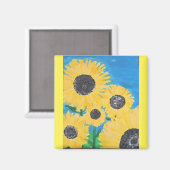 Sonnenblumenmagnet Magnet (Vorderseite/Rückseite)