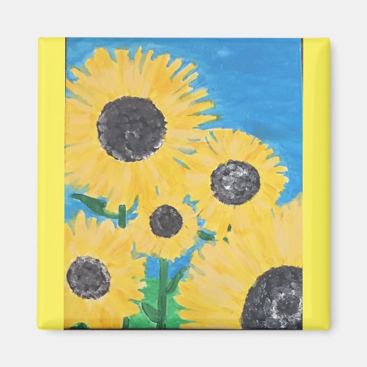 Sonnenblumenmagnet Magnet (Vorne)
