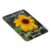 Sonnenblumenmagnet mit Zitat Magnet (Rechte Seite)