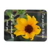 Sonnenblumenmagnet mit Zitat Magnet (Horizontal)