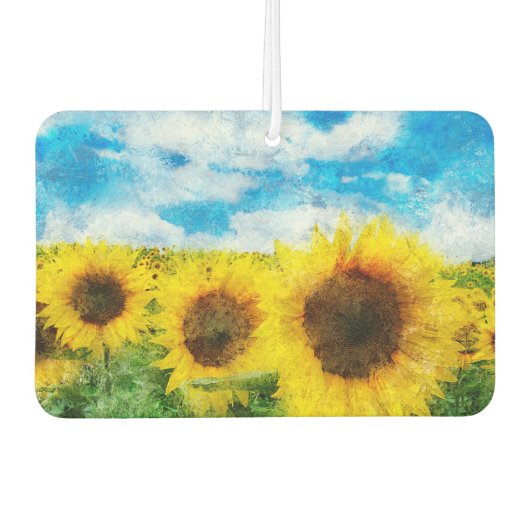 Sonnenblumenmalerei Autolufterfrischer (Vorderseite)
