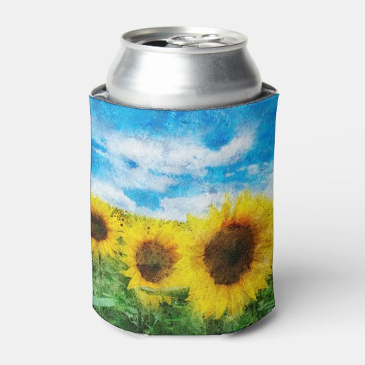 Sonnenblumenmalerei Dosenkühler (Kanne Vorderseite)