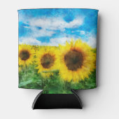 Sonnenblumenmalerei Dosenkühler (Vorderseite)