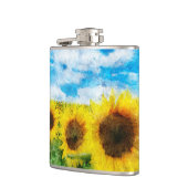 Sonnenblumenmalerei Flachmann (Links)