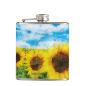 Sonnenblumenmalerei Flachmann (Vorderseite)