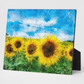 Sonnenblumenmalerei Fotoplatte (Seite)