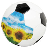 Sonnenblumenmalerei Fußball (Dreiviertel)