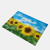 Sonnenblumenmalerei Fußmatte (Schrägansicht)