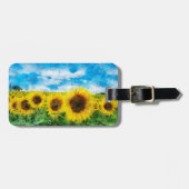 Sonnenblumenmalerei Gepäckanhänger (Vorderseite horizontal)