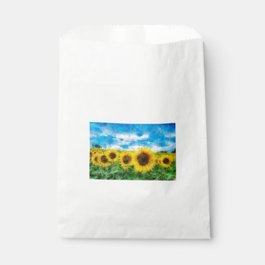 Sonnenblumenmalerei Geschenktütchen (Vorderseite)