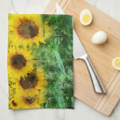 Sonnenblumenmalerei Handtuch (Viertel Falte)