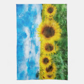 Sonnenblumenmalerei Handtuch (Vertikal)