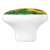 Sonnenblumenmalerei Keramikknauf (Seitenansicht)