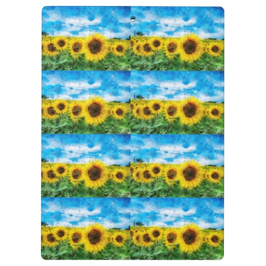 Sonnenblumenmalerei Klemmbrett (Rückseite)
