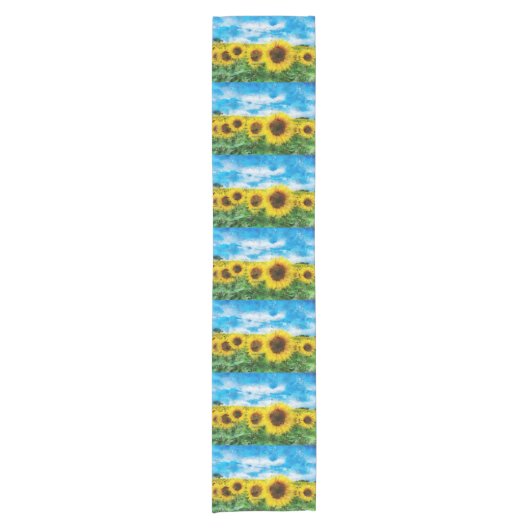 Sonnenblumenmalerei Kurzer Tischläufer (Vorderseite)