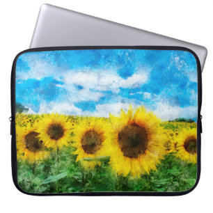 Sonnenblumenmalerei Laptopschutzhülle