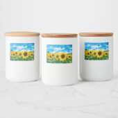 Sonnenblumenmalerei Lebensmitteletikett (Flaschen)