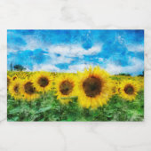 Sonnenblumenmalerei Lebensmitteletikett (Einzelnes Label)