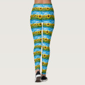 Sonnenblumenmalerei Leggings (Rückseite)