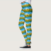 Sonnenblumenmalerei Leggings (Links)